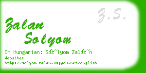 zalan solyom business card